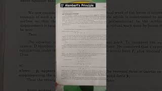 D Alemberts Principle Classical Mechanics notes [upl. by Dav]