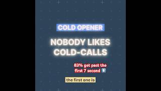 One of the EASIEST cold call opener to get past the first 7 seconds coldcalls coldcalling [upl. by Aneerbas610]