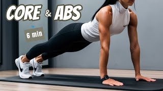 6 MIN TOTAL CORE amp ABS 🔥 DAY 7 🔥 Killer Home Workout No Equipment [upl. by Ayhdiv]