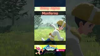 SHINY ALPHA MONFERNO shorts shinypokemonhunter pokemonlegendsarceus shinypokemon pokemon [upl. by Omlesna]