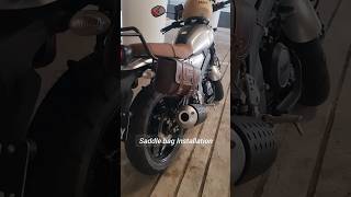 XSR 155 side saddle bag mod DIY installation tutorial xsr yamahaxsr155 xsr155 motorcycle [upl. by Nicol]