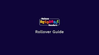 Nelson Decodable Readers Digital  Rollover Guide [upl. by Nehgaem]