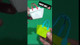 How to Make Easy Paper Bag Without Glue 🛍️ shorts ytshorts papercrafttutorial paperart [upl. by Ansela]