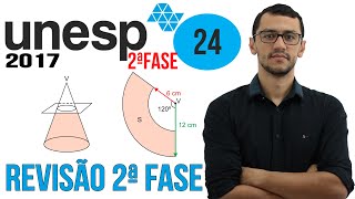 UNESP 2017  Segunda Fase  Questão 24 Geometria Espacial Cone [upl. by Lila624]