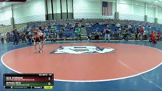 2024 Kids Folkstyle Nationals Gus Korniak vs Byron Rice  67 Ibs 12U Quarterfinals [upl. by Philina]