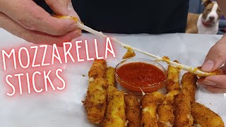 Fried Mozzarella Sticks That Actually Still Have Cheese in Them Lets Do It [upl. by Allesiram36]