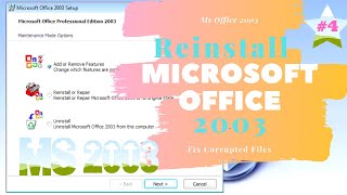 How To Reinstall Microsoft Office 2003 [upl. by Willette]