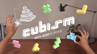 Meta quest 3 mixed reality game Cubism [upl. by Anaidni]