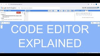 GEE1Basic  Code editor details [upl. by Hanni]