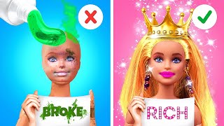 From Broke to Rich with a Doll Makeover We Adopted a Poor Doll [upl. by Seem]