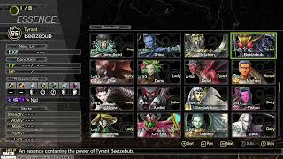 SMT V ALL Demon Essences with Skill Lists Including Demifiend and DLC Fiend Demons  Resistances [upl. by Nabila]