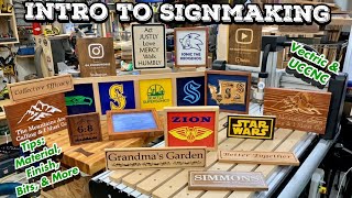 Sign Making 101 Tips for Wood Signs Material Finish and Bit Selection [upl. by Acirtap]