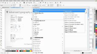 CorelDRAW® Graphics Suite X7  New Easy font preview and advanced character tools [upl. by Enela]