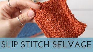 How to Knit a Clean Edge  Slip Stitch Selvedge [upl. by Carper]