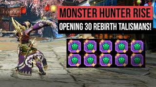 Monster Hunter Rise  YEESSS Opening x10 REBIRTH Talismans  High Rank Melding [upl. by Trela]