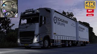 ETS2 VOLVO FH 2021 D13K Sound Realistic Driving Promods 271 Moza TSW WheelStalk 151 PNG Graphics [upl. by Nolaj89]