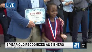 6 year old recognized as 911 Hero by El Paso County first responders [upl. by Nivlag648]