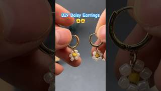 DIY Daisy Earrings  Beads Hoop Earrings  Nihaojewelry Making Tutorial nihaojewelrymaking [upl. by Hasin]