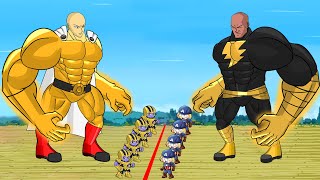 PRO 5 SUPERHEROES TEAM  The Return of BLACK ADAM vs Team SAITAMA Evolution  Avengers Reassembled [upl. by Arahc]