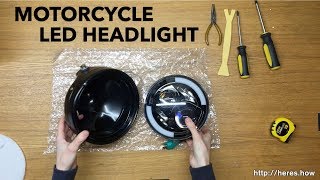 Install a 7quot LED Daymaker Headlight into a Sktyants housing bucket [upl. by Arinayed]