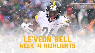 LeVeon Bell Plows Through Snow for 3 TDs amp CareerHigh 298 Total Yards  NFL Player Highlights [upl. by Sachs50]