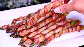 Bacon Wrapped Asparagus Recipe [upl. by Ydniw]