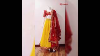 Haldi designer dress ideas 💡💡so beautiful haldi ceremony look latest dresses design 💡💡🙏👍🙏 uniqueo [upl. by Othella]