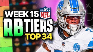 Week 15 Fantasy Football RB Rankings Top 34 [upl. by Talmud]