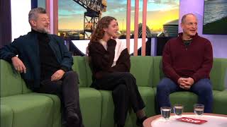 ULSTER AMERICAN Woody Harrelson Andy Serkis amp Louisa Harland interview [upl. by Hulbard]