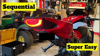 Installing the Motodynamic Sequential LED Tail Light on the CBR1000RR [upl. by Eendyc]