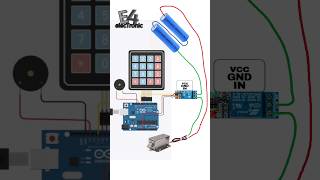 keypad Door lock using solenoid and Arduino diyelectronicshortvideo [upl. by Hamirak]