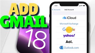 iOS 18 How To Add Gmail Account in iPhone [upl. by Gladine]