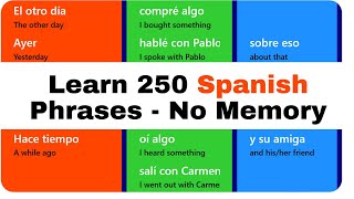 Learn 250 Spanish Phrases  No Memory Required [upl. by Cioffred149]