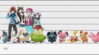 All Johto Pokemon 152251 Height Chart Smallest to Highest [upl. by Prissy]