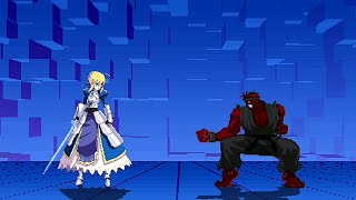 Mugen Fight  Saber VS Evil Ryu SF3 [upl. by Norag]