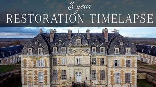 THEN amp NOW Saving a CRUMBLING French château 3 years in 8 minutes [upl. by Smail385]