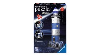 3D Puzzles – Lighthouse at Night by Ravensburger [upl. by Cindee463]