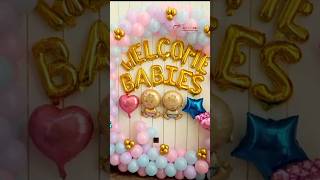 Baby Welcome Balloon Decorationnew born baby welcomeaniballoons eventplanner babywelcome decor [upl. by Artamas]