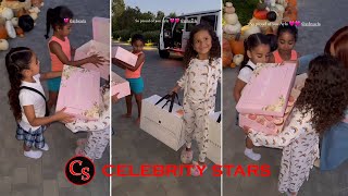 Khloe Kardashian Shared Videos of True amp Dream Receiving Cupcake From Ayla Palmer [upl. by Orvah]