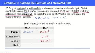 KAC 313  Single Step Redox Titration Calculations [upl. by Nea]