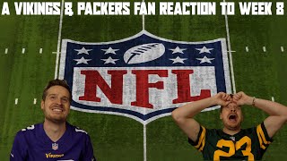 A Vikings amp Packers Fan Reaction to NFL Week 8 [upl. by Zosi]