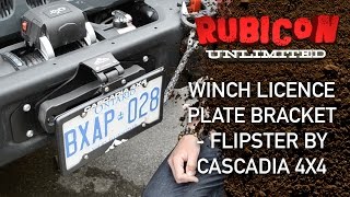 Winch Licence Plate Bracket  Flipster by Cascadia 4x4 [upl. by Odlabso]