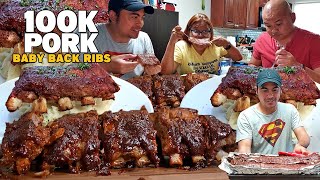 100K PORK Baby Back Ribs 100000 SUBSCRIBERS [upl. by Newberry]