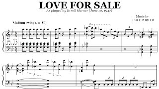 Erroll Garner  Love or Sale  Audio Transcription [upl. by Reteip]