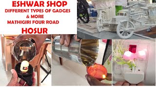 HOSUR ESHWAR SHOP  MATHIGIRI FOUR ROAD  ALL TYPES OF STATIONARY ITEM  HOME APPLIANCES HERE [upl. by Yclehc]