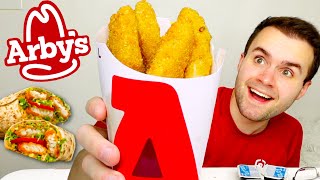 Arbys NEW Hushpuppy Breaded Fish Strips  Cajun Fish Wrap REVIEW [upl. by Helaina]