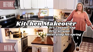 DIY Kitchen Makeover On a Budget  DIY Countertops  Epoxy CounterTops  Spring Decor  Jessica Rene [upl. by Anat]