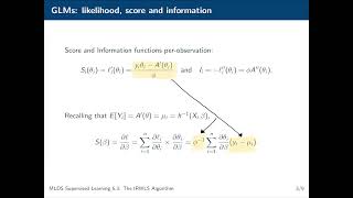 Supervised Learning 53 Iteratively Reweighted Least Squares [upl. by Rafaela]