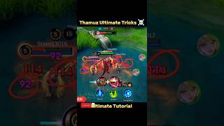 Thamuz New Ultimate Damage Tricks Tutorial Mobile legends ml2b thamuz tutorial shorts [upl. by Zehe]