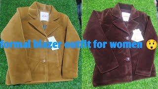 formal blazer outfit for women  how to wear blazer in school uniform for girls [upl. by Barncard]